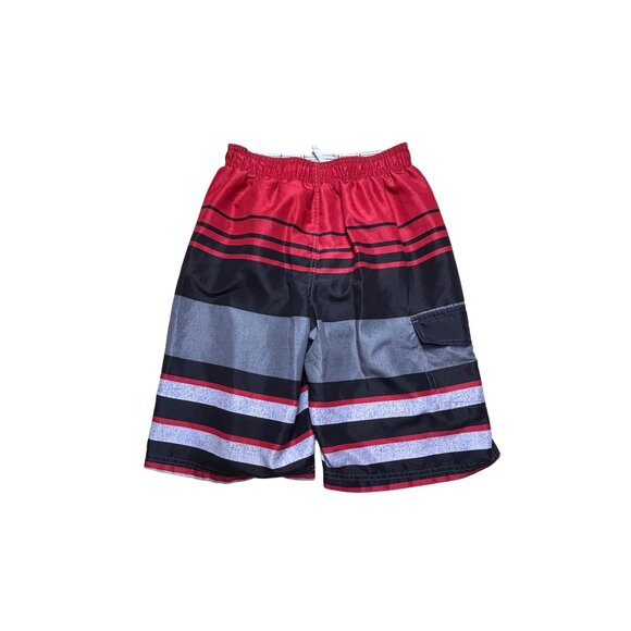 Vintage OP swim trunks shirts mesh inside XL Youth Boys elastic waistband ties - Picture 10 of 10